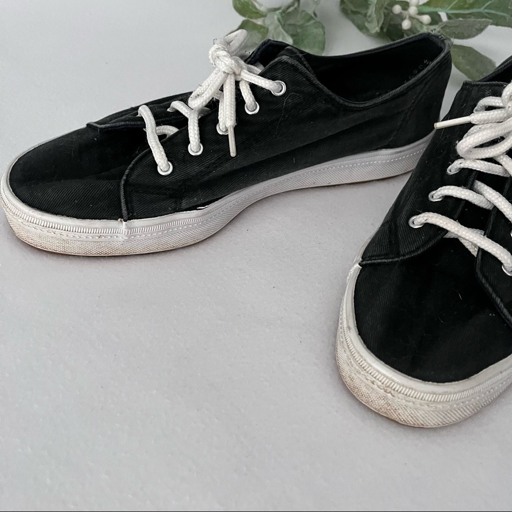 FINAL SALE Old School Vintage Canvas KEDS Black Sneakers - Picture 2 of 7